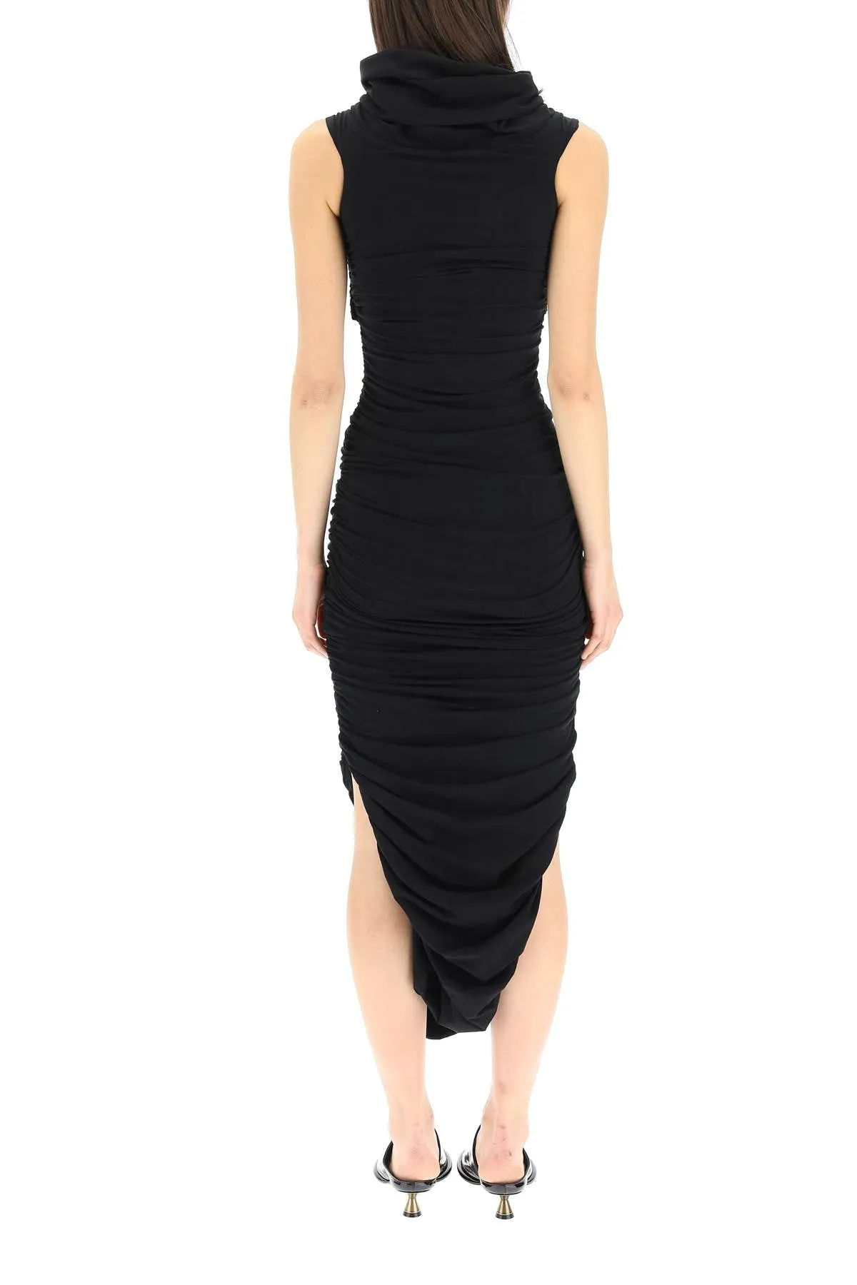 Khaite Spence Asymmetric Hem Dress