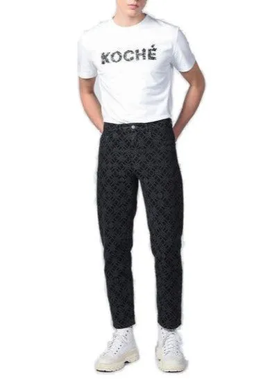 Koch All-Over Printed Straight-Leg Jeans