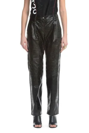 Koch High Waist Crocodile Effect Trousers