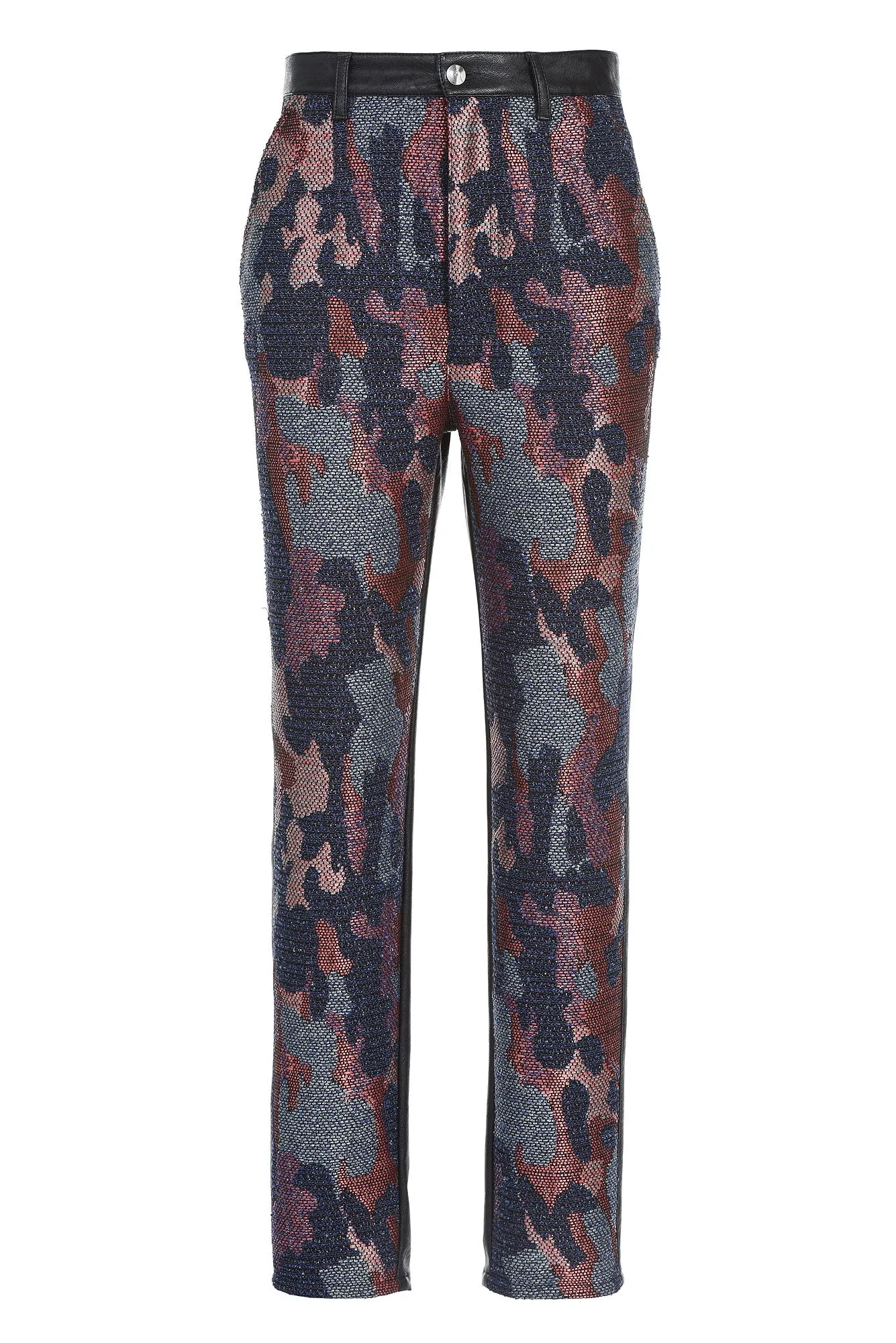 Koch Jacquard Camouflage High-Waisted Trousers