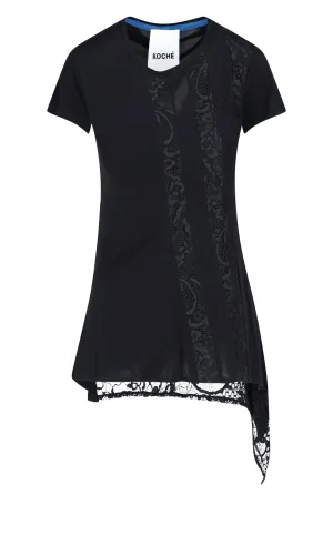 Koch Lace-Embroidered Crewneck T-Shirt