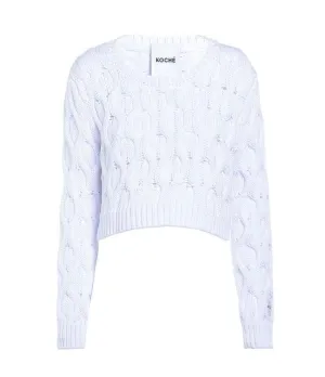 Koch Logo Patch Cropped Knit Jumper