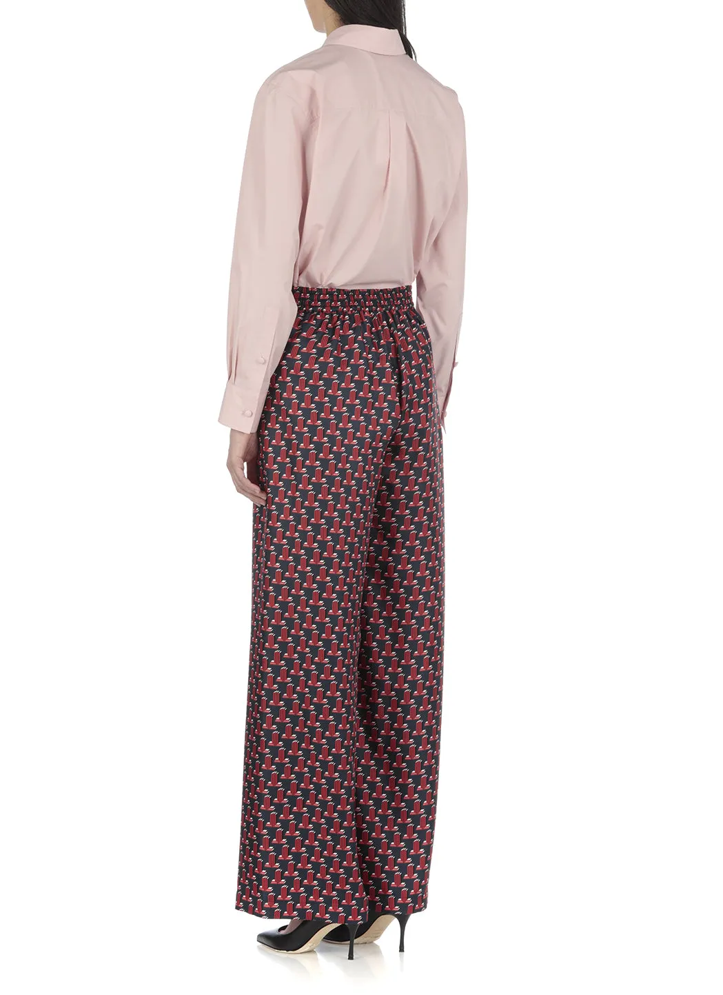 Lanvin Graphic Printed Wide-Leg Pants