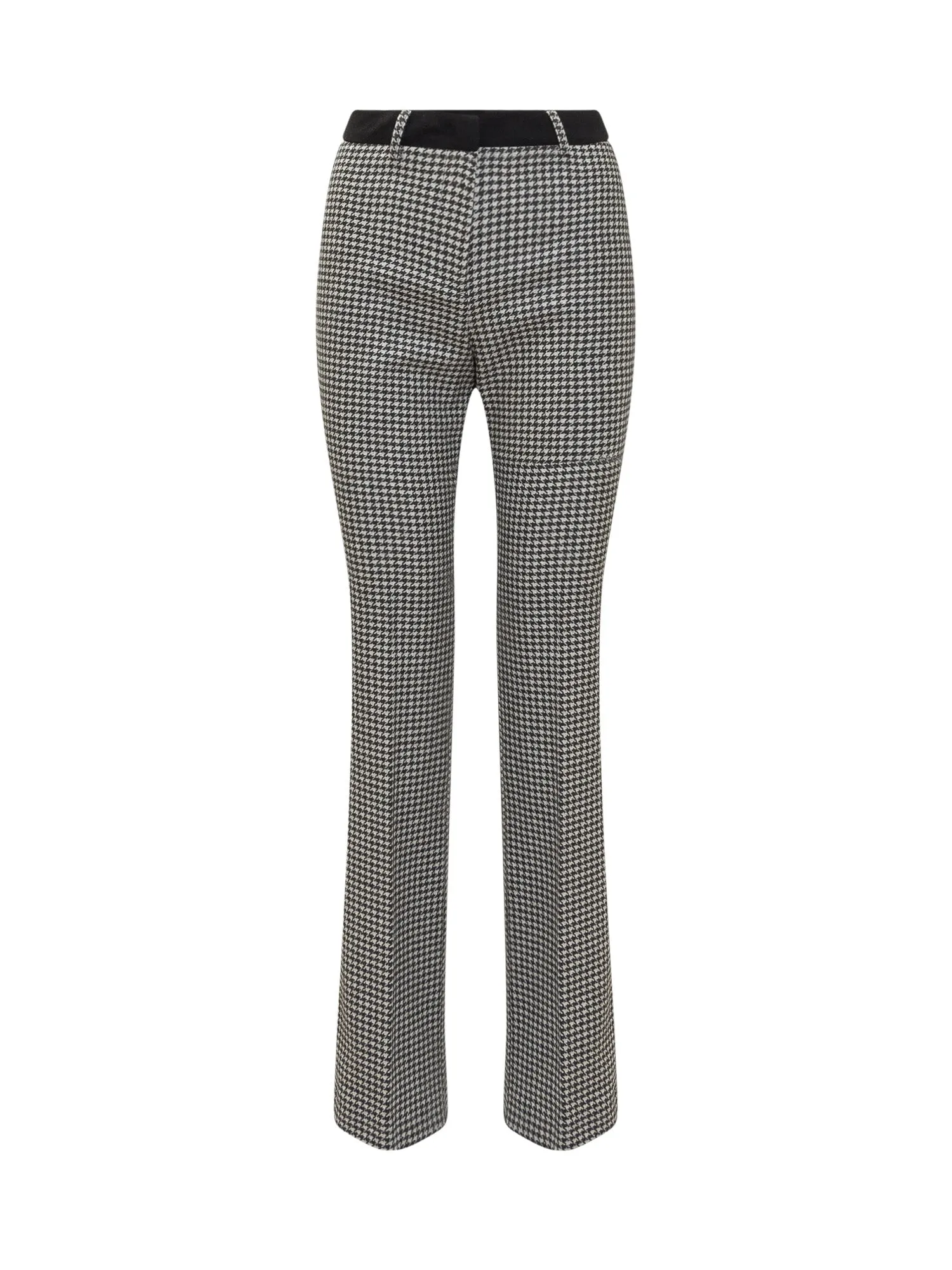 L'Autre Chose Houndstooth Check Back-Slit Detail Trousers