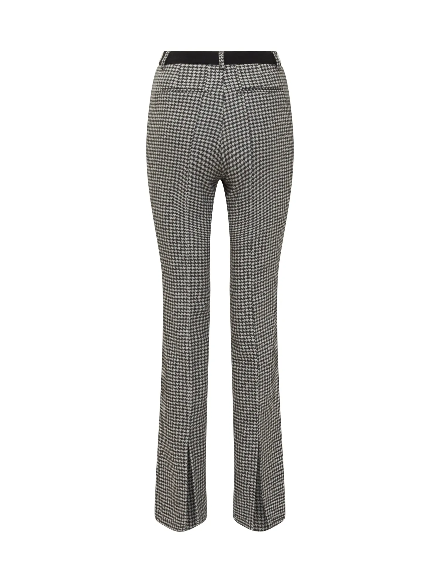 L'Autre Chose Houndstooth Check Back-Slit Detail Trousers