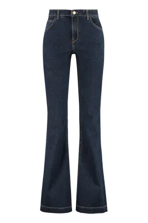 L'Autre Chose Logo Patch Flared Jeans