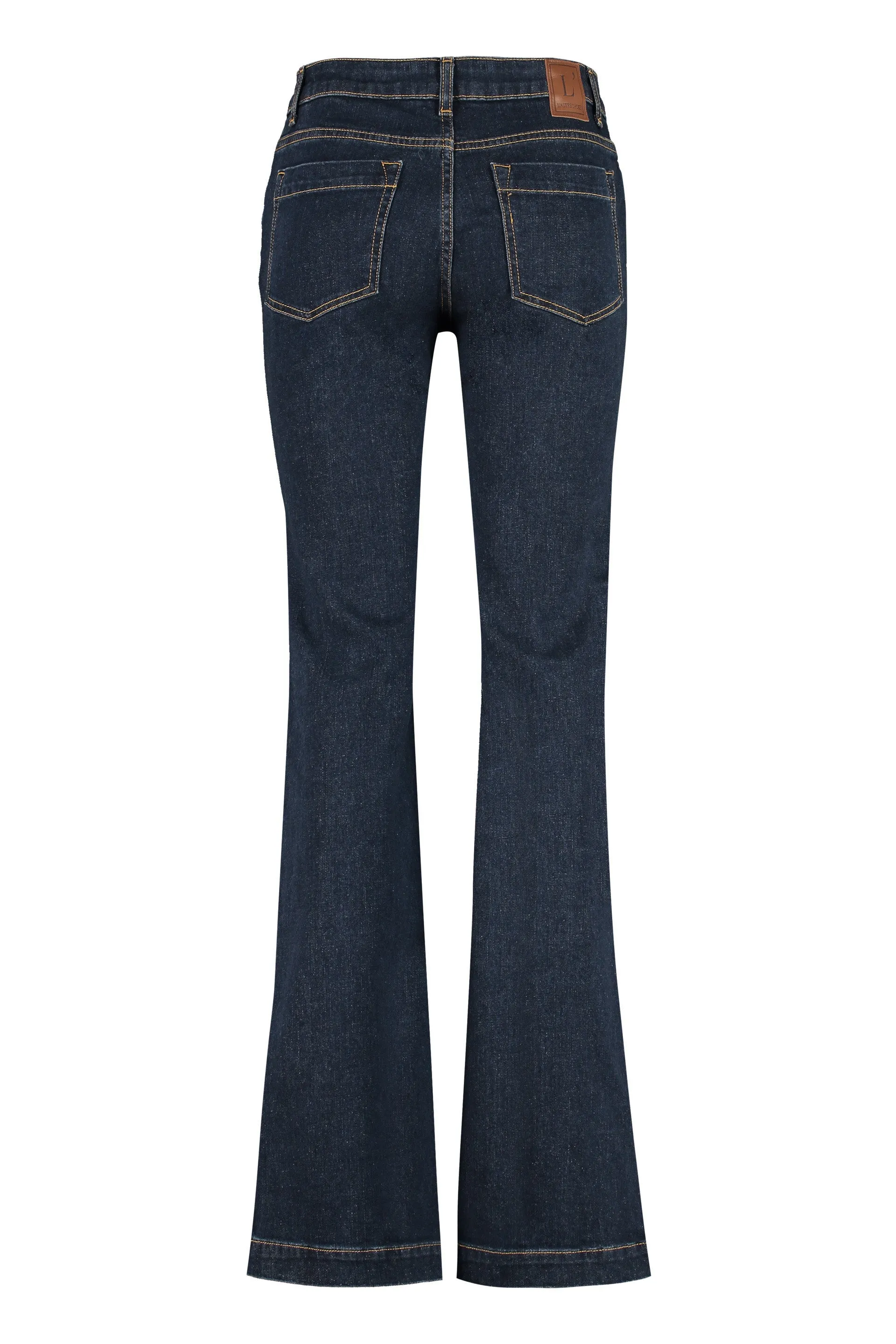 L'Autre Chose Logo Patch Flared Jeans