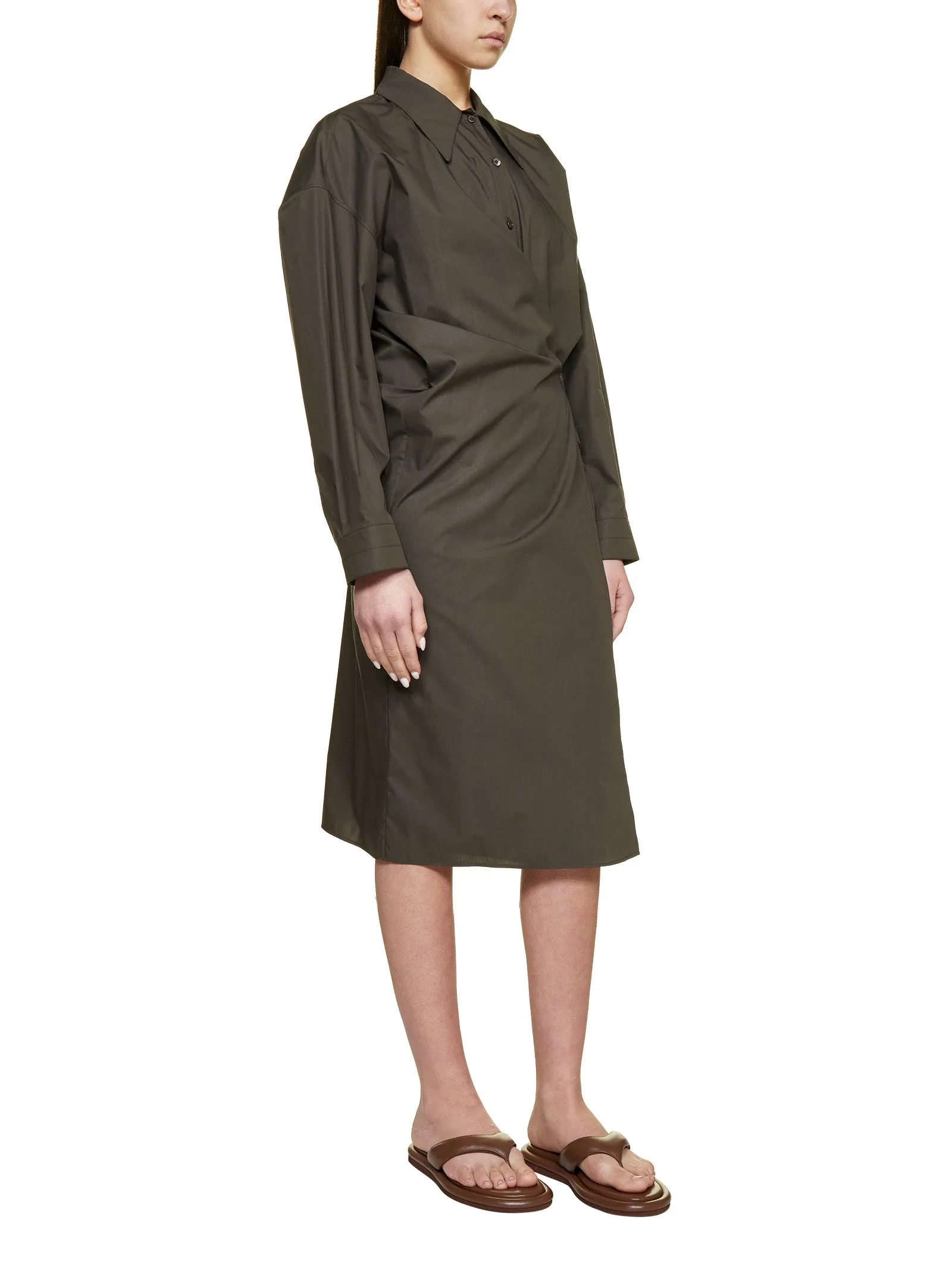 Lemaire Long-Sleeved Twisted Dress