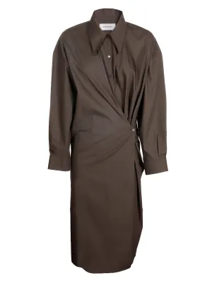 Lemaire Long-Sleeved Twisted Dress