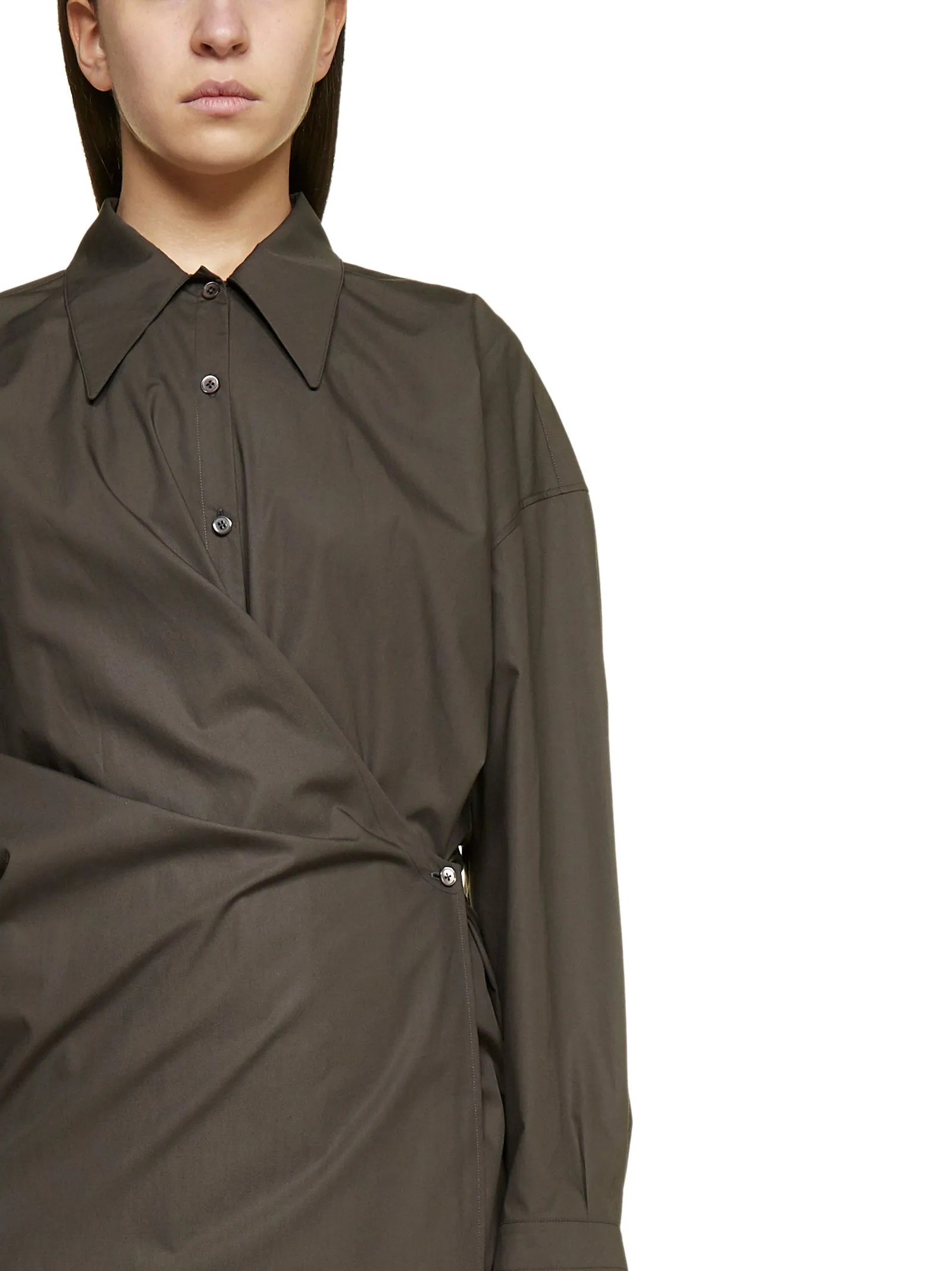 Lemaire Long-Sleeved Twisted Dress