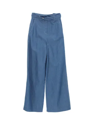 Loro Piana Belted Wide Leg Jeans