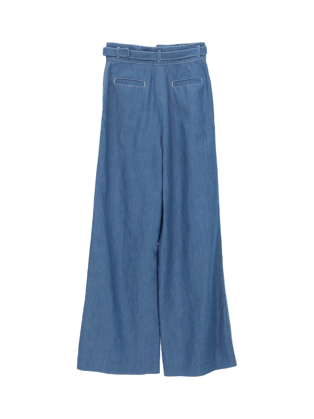 Loro Piana Belted Wide Leg Jeans