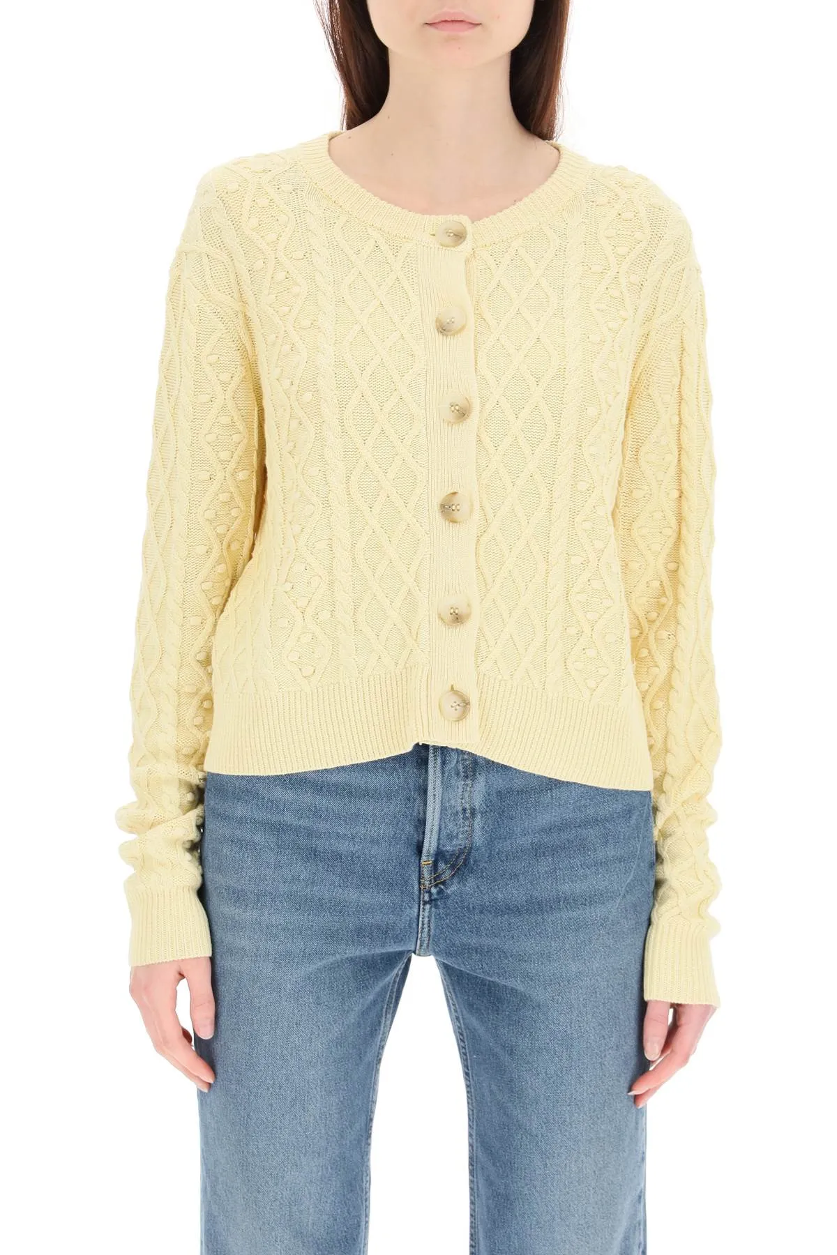 Loulou Studio Vilm Cable Knit Cardigan