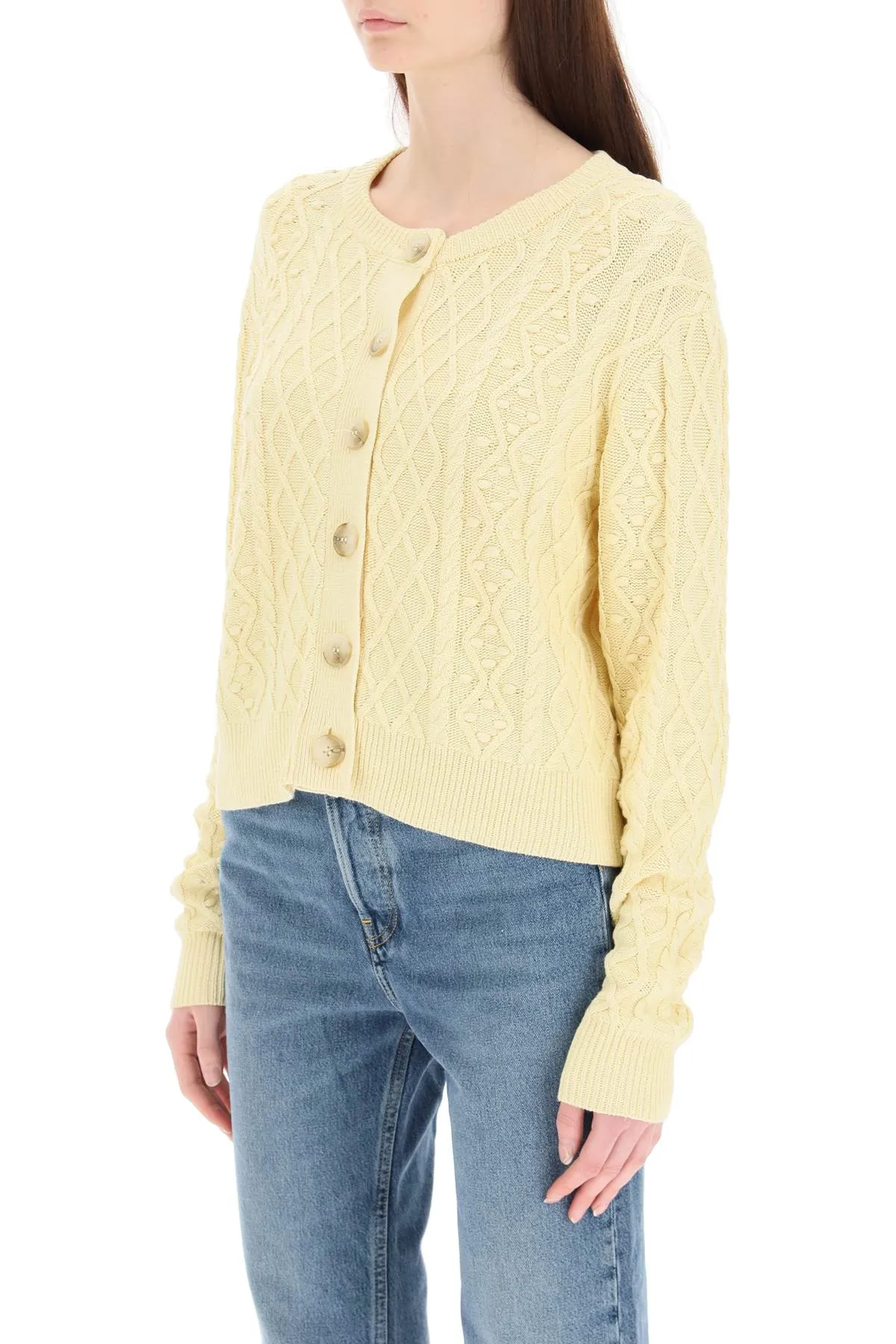 Loulou Studio Vilm Cable Knit Cardigan