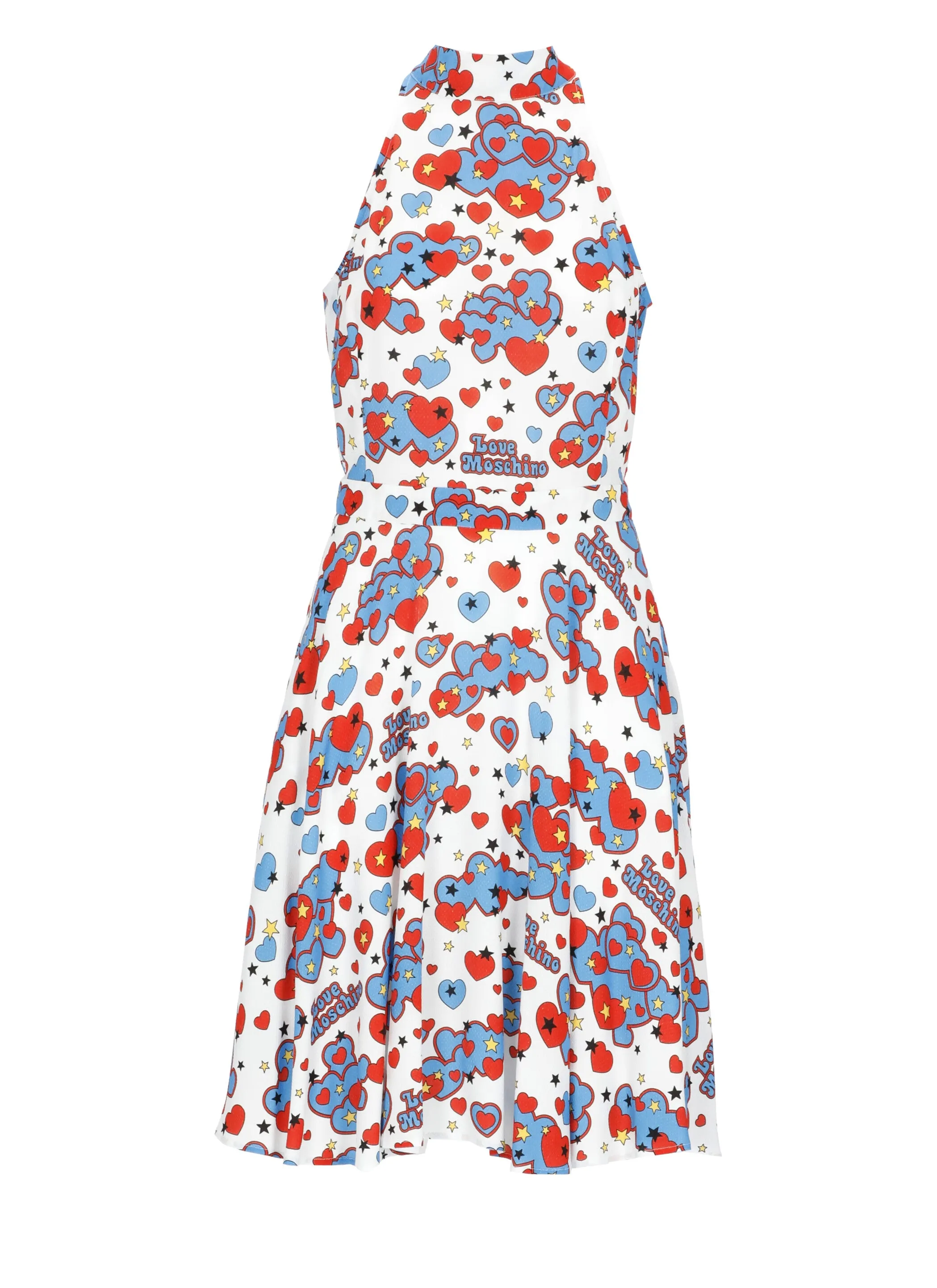 Love Moschino Allover Graphic Printed Sleeveless Dress