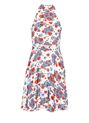 Love Moschino Allover Graphic Printed Sleeveless Dress