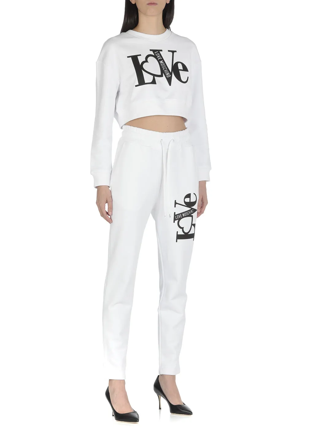 Love Moschino Logo Print Drawstring Pants