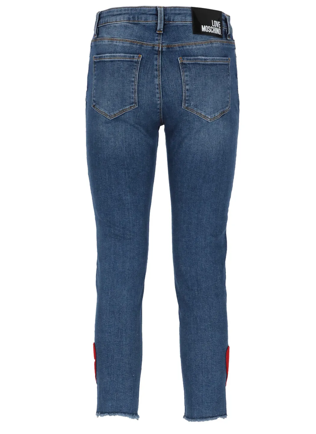 Love Moschino Straight Leg Distressed Jeans