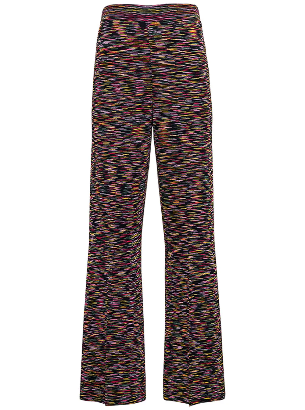M Missoni Two-Tone Knitted Flared Trousers