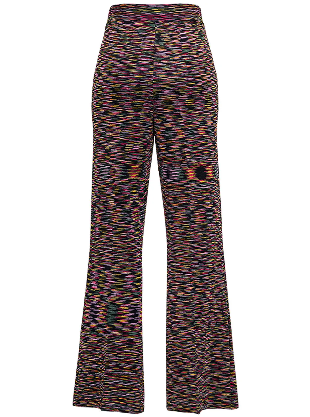 M Missoni Two-Tone Knitted Flared Trousers