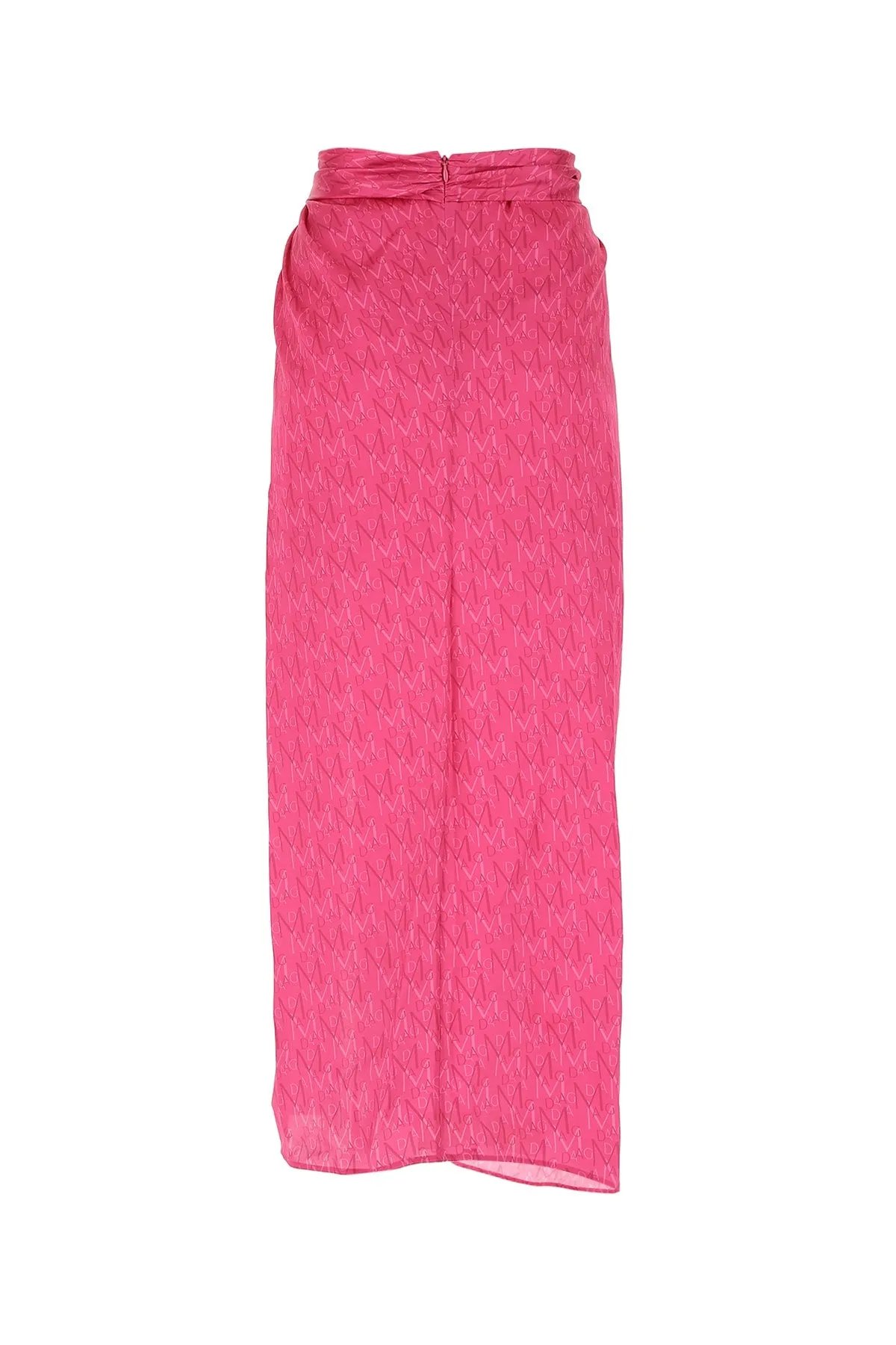 Magda Butrym Long Cut Printed Satin Skirt