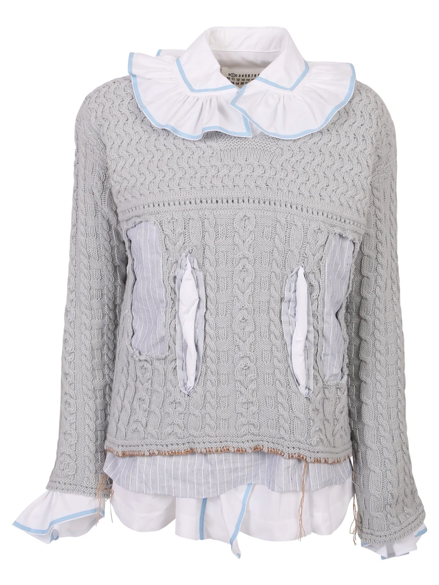Maison Margiela Cut-Out Cable Knit Jumper