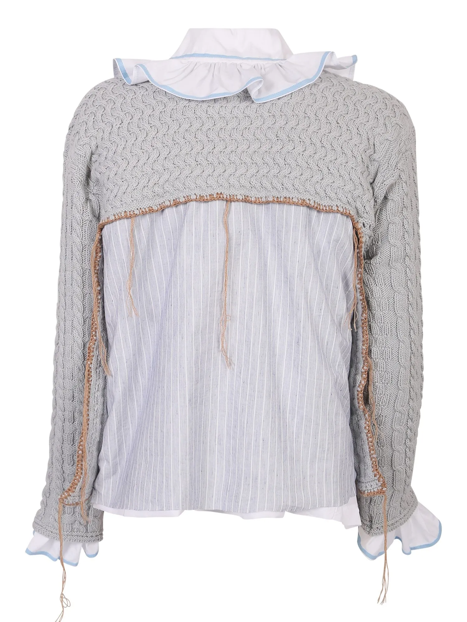 Maison Margiela Cut-Out Cable Knit Jumper