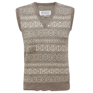 Maison Margiela Distressed V-Neck Knit Vest