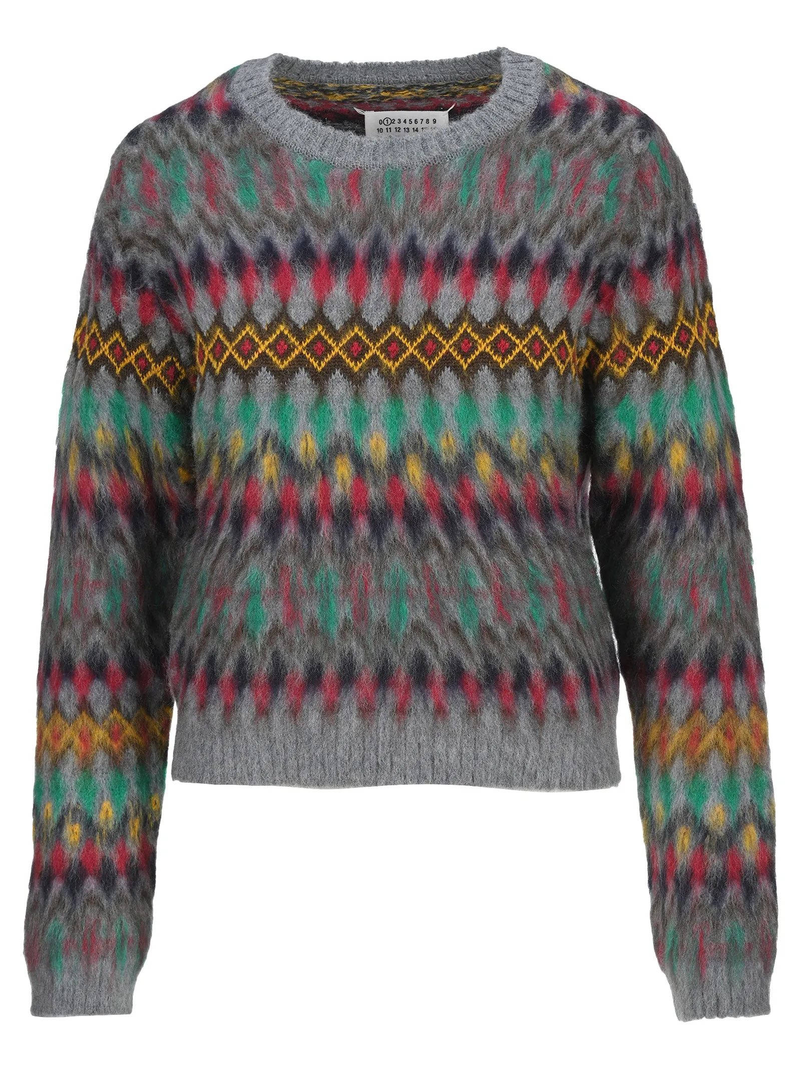 Maison Margiela Intarsia Knit Crewneck Jumper