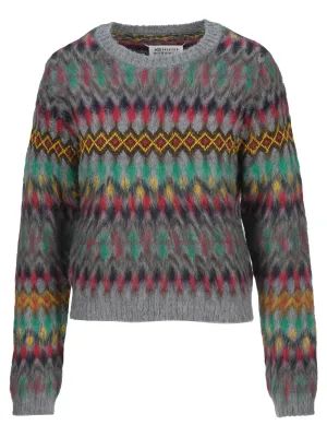 Maison Margiela Intarsia Knit Crewneck Jumper