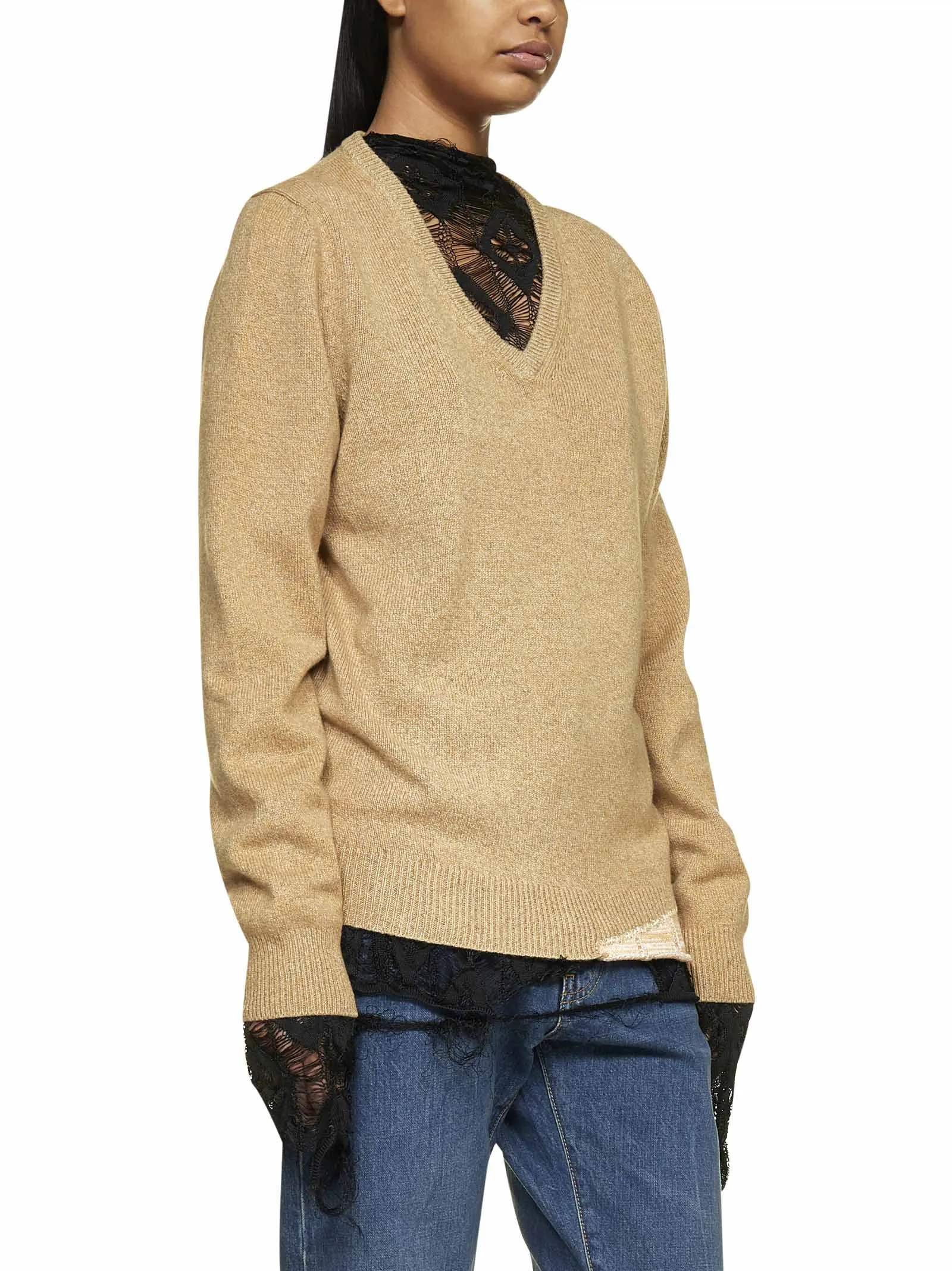 Maison Margiela Panel Detailed Knit Jumper