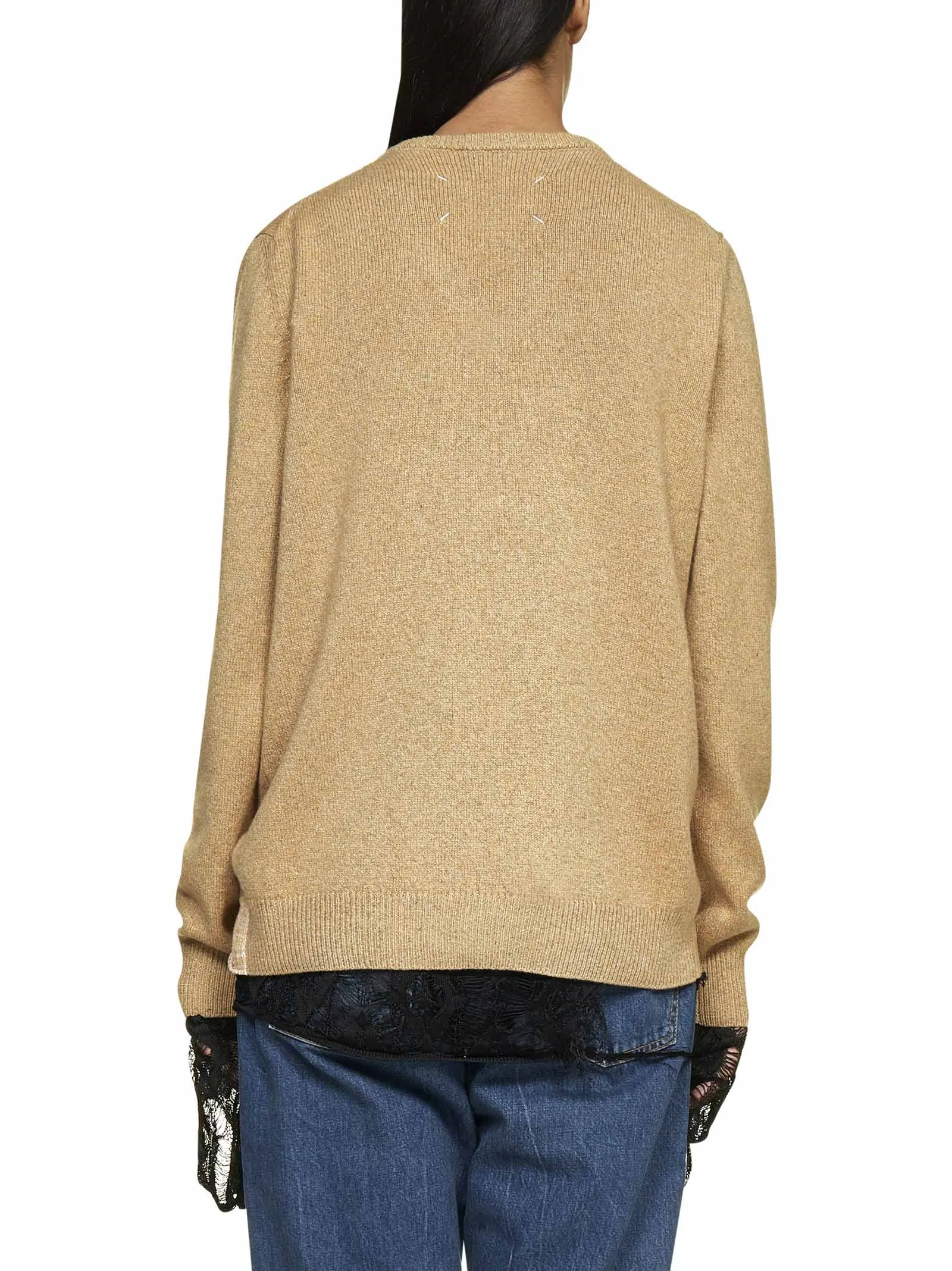 Maison Margiela Panel Detailed Knit Jumper