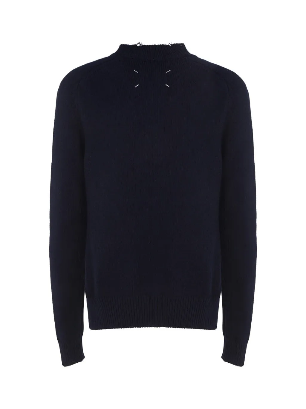 Maison Margiela Ripped-Detail Crewneck Knit Jumper