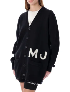 Marc Jacobs Logo Intarsia-Knit V-Neck Cardigan