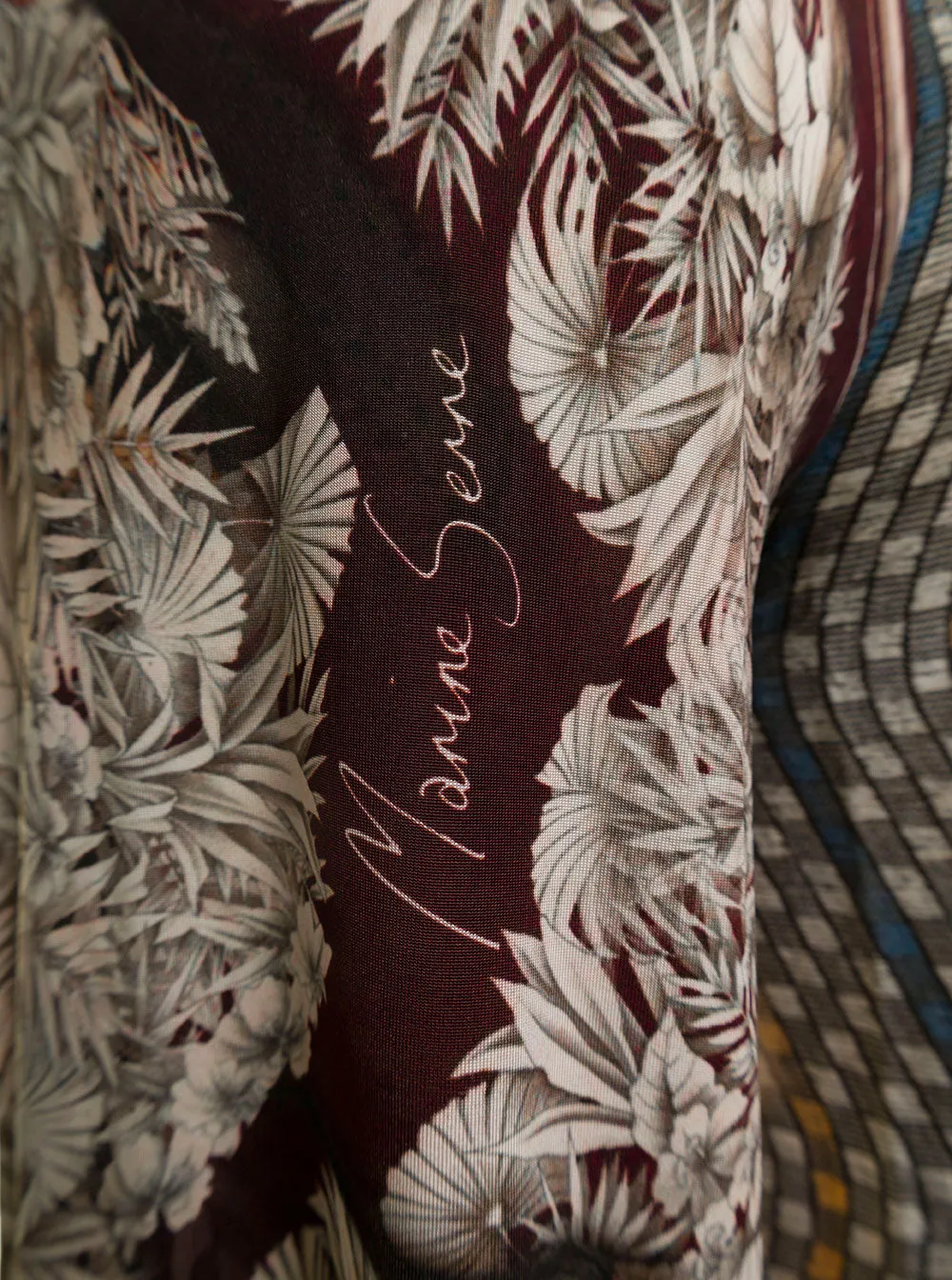 Marine Serre All-Over Graphic Printed Wide Lege Trousers