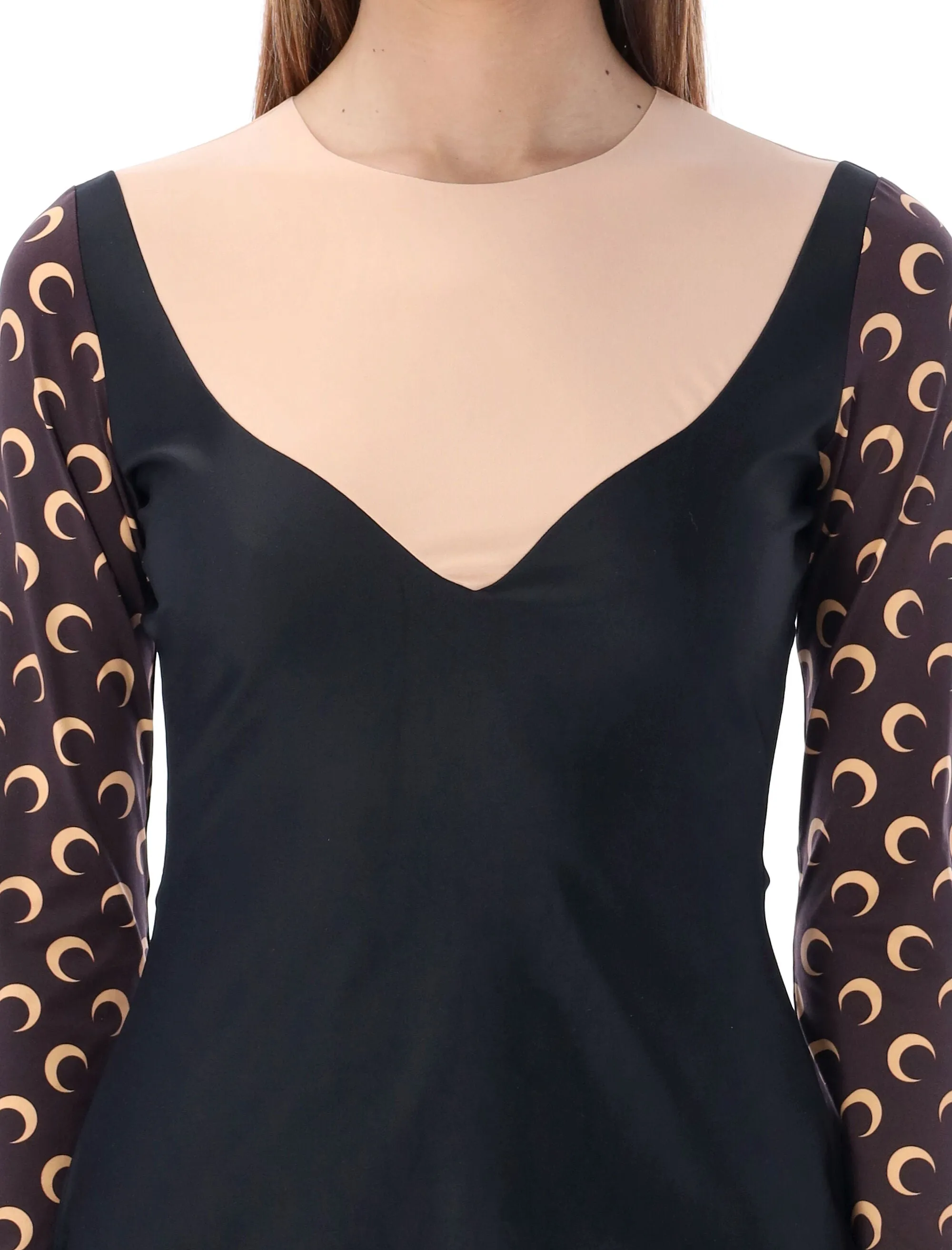 Marine Serre Panelled Crescent Moon Printed Top