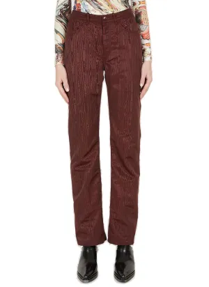 Marine Serre Straight Leg Pants