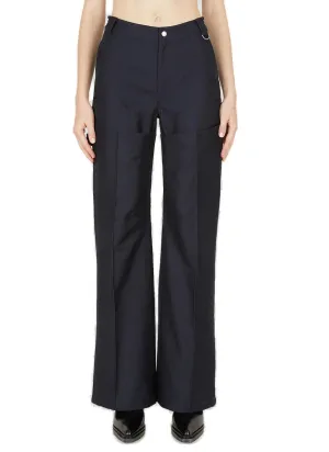 Marine Serre Wide Leg Tailored Pants