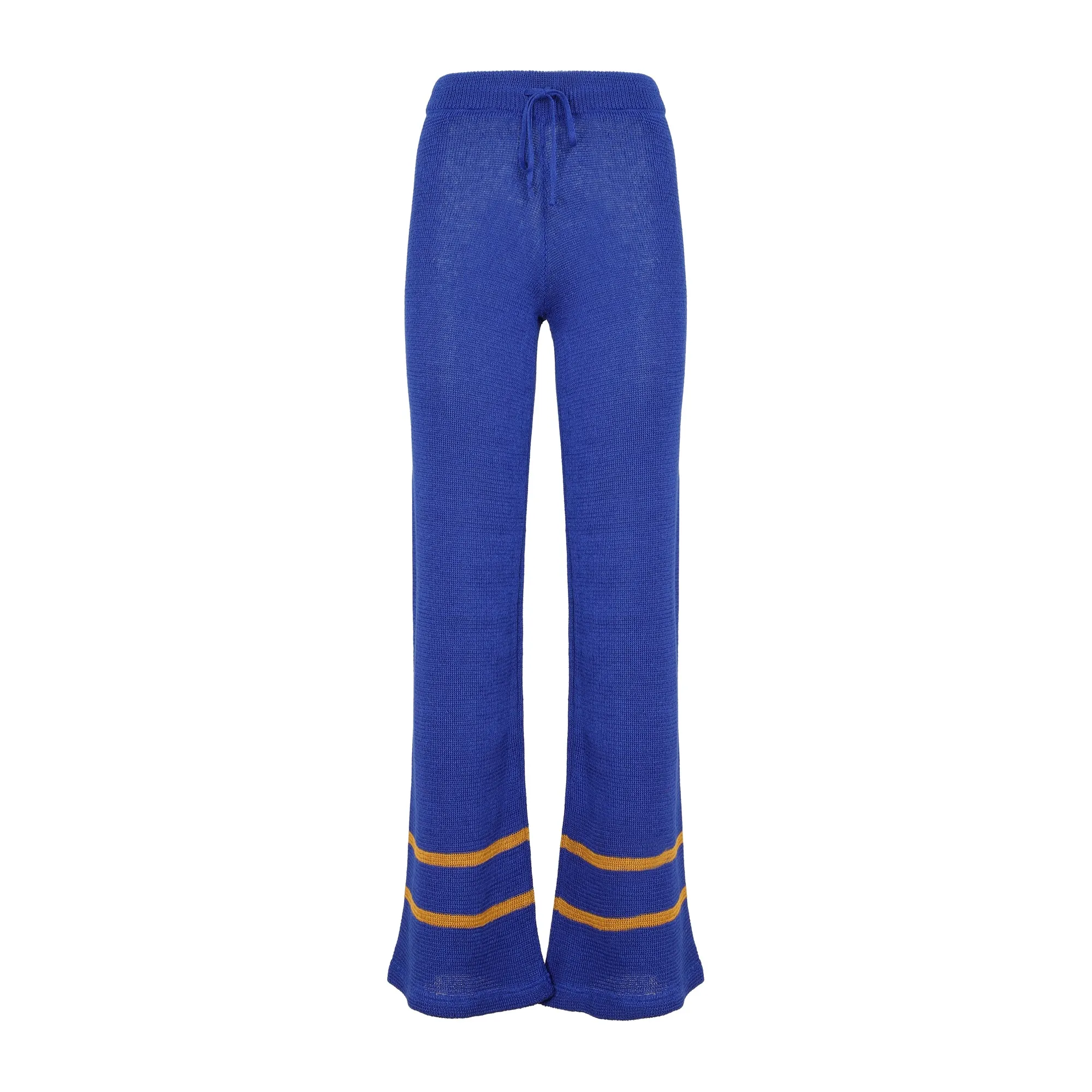 Marni Contrasting-Stripe Knitted Flared Trousers