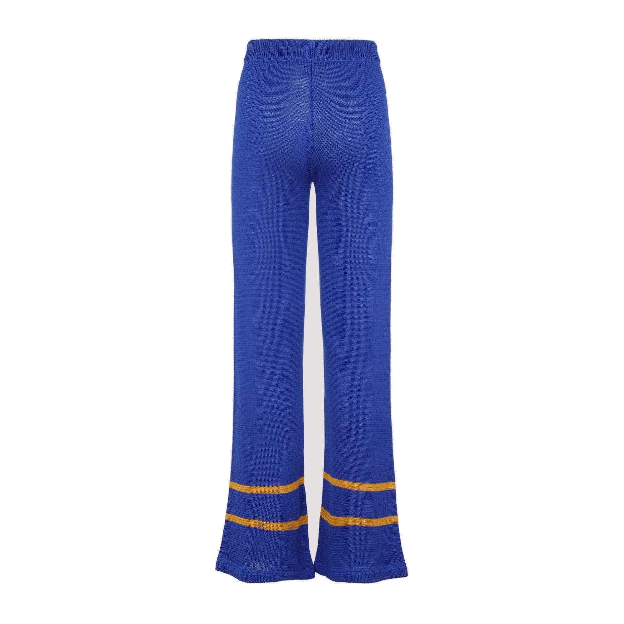 Marni Contrasting-Stripe Knitted Flared Trousers