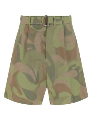 Marni Graphic Printed Belted Shorts