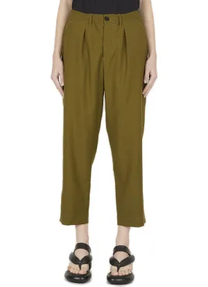 Marni High-Waist Relaxed Cropped Pants