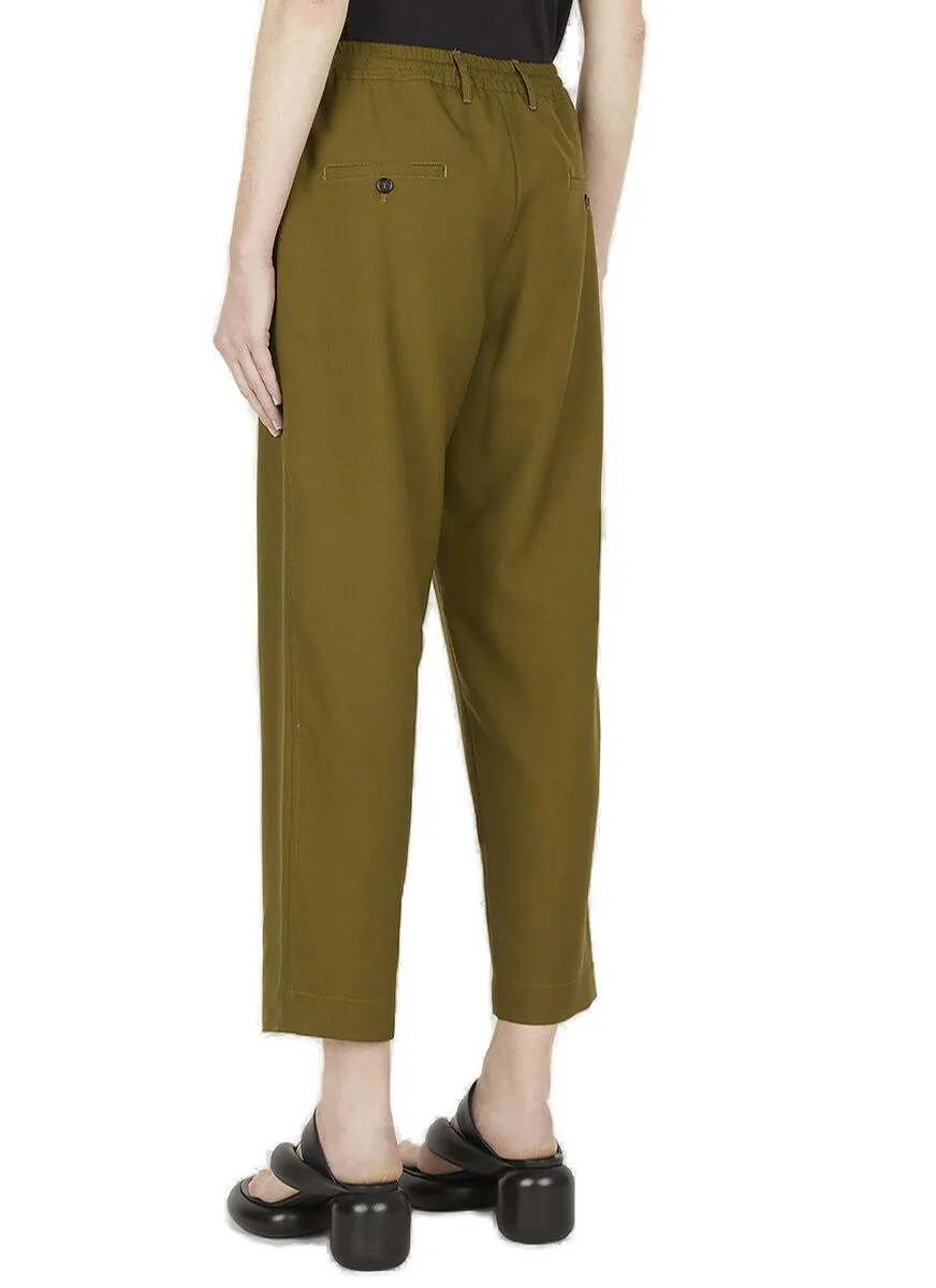 Marni High-Waist Relaxed Cropped Pants