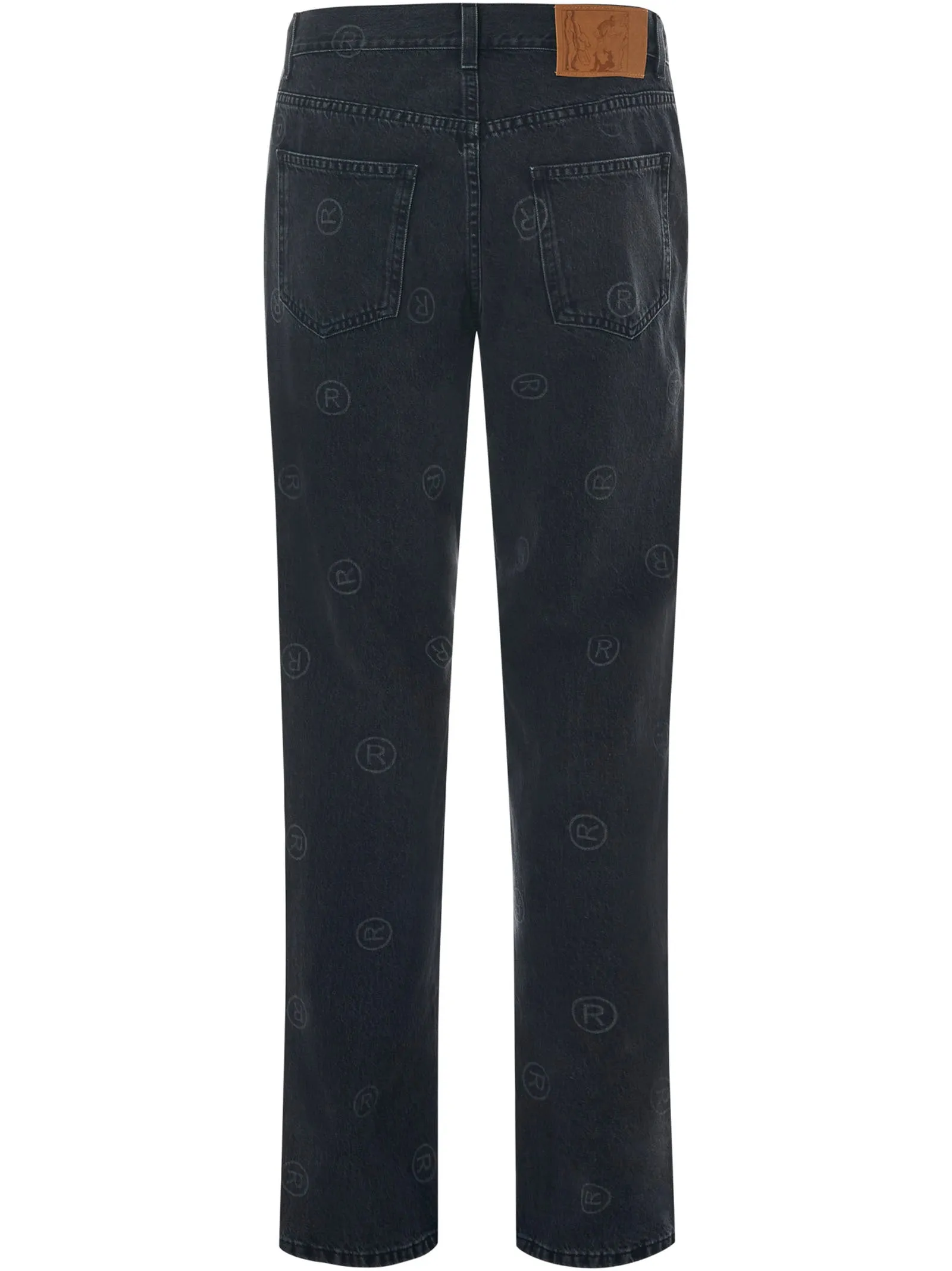 Martine Rose All-Over Logo Print Straight Leg Jeans