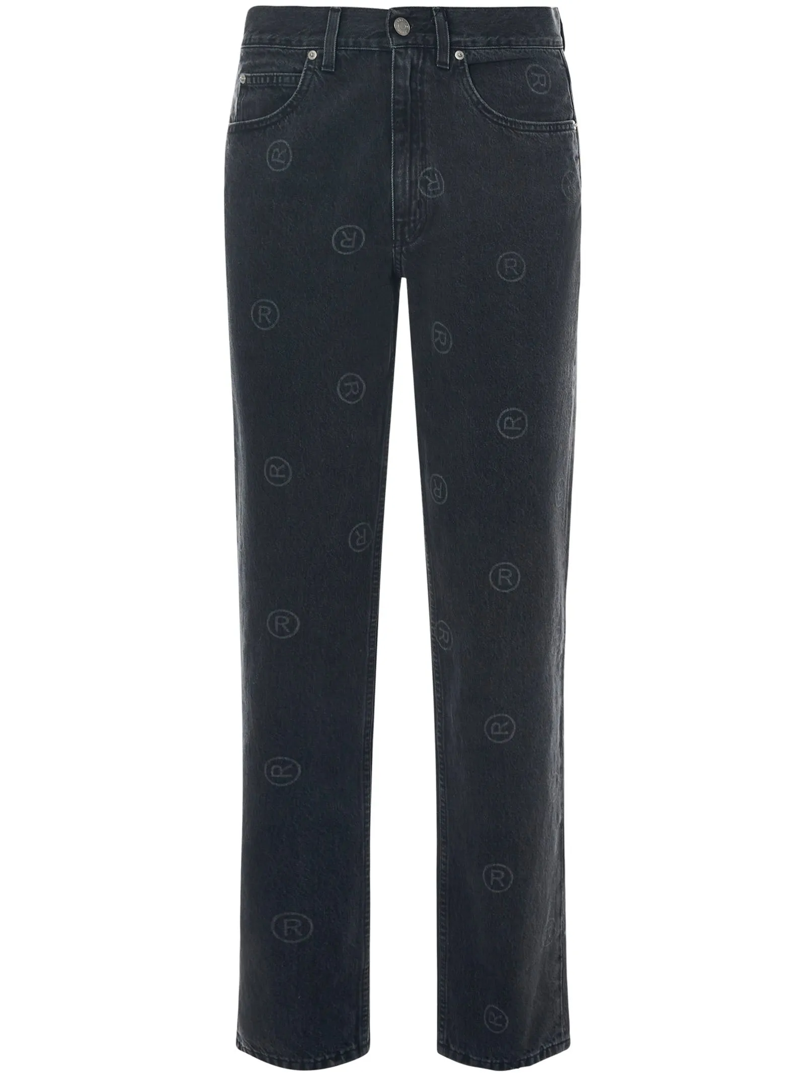 Martine Rose All-Over Logo Print Straight Leg Jeans