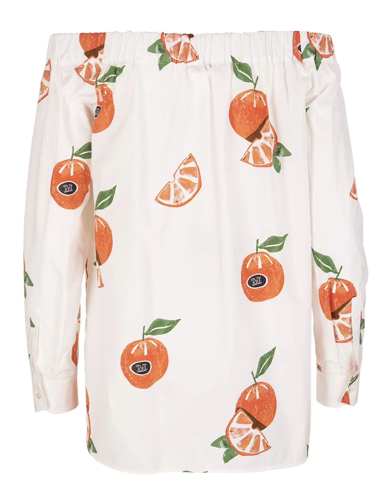 Max Mara Curacao Printed Off-Shoulder Top