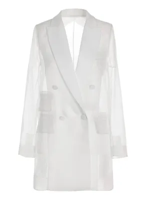 Max Mara Double-Breasted Organza Jacket