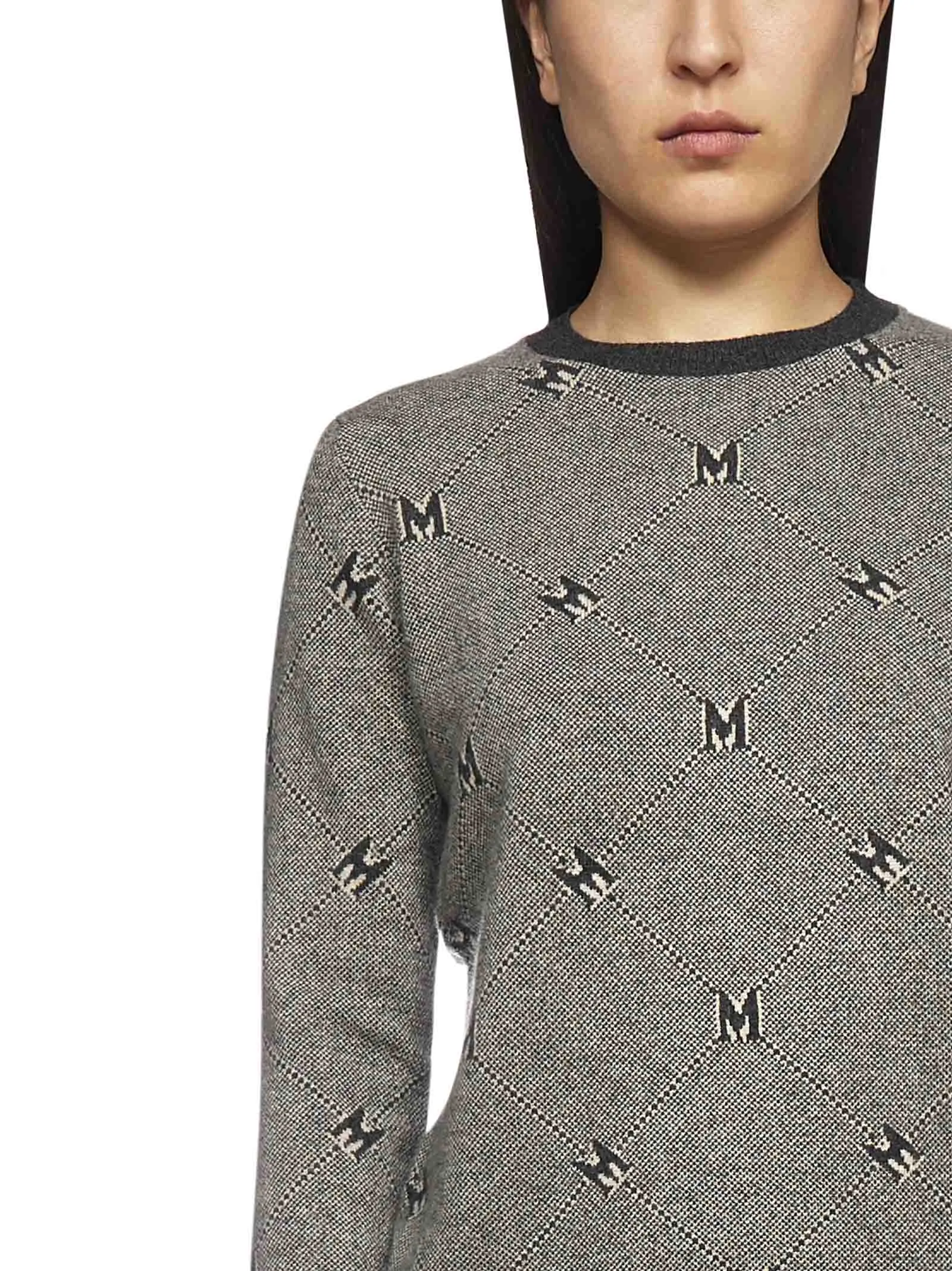Max Mara Monogram Intarsia Knit Jumper