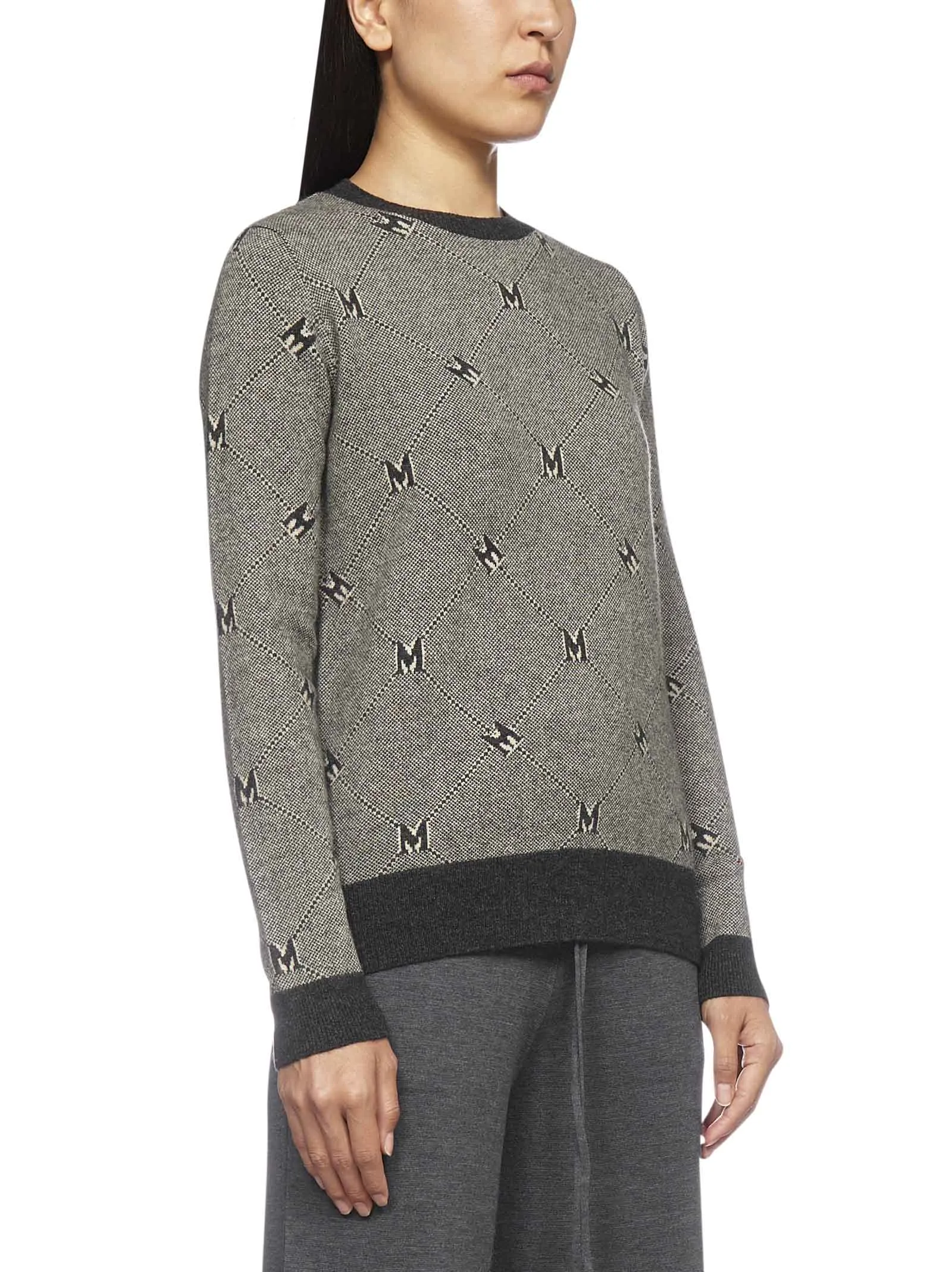 Max Mara Monogram Intarsia Knit Jumper