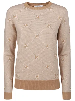 Max Mara Monogram Intarsia Knit Jumper
